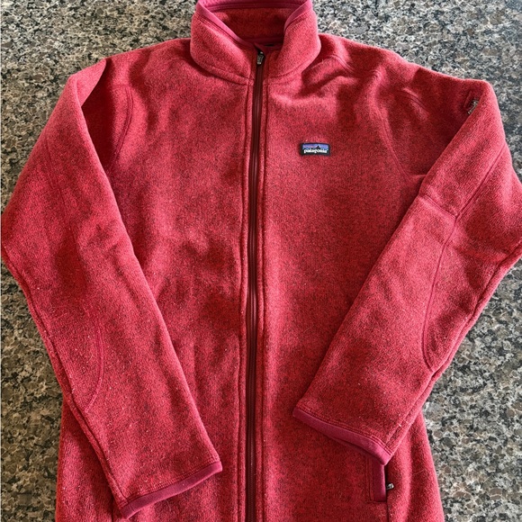 Patagonia Jackets & Blazers - Patagonia Red Zip-Up Fleece Jacket